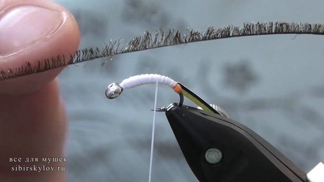 Мушка на Хариуса и Ленка с Переливающимся Ворсистым Телом. Мормышка для горных рек. смотреть онлайн