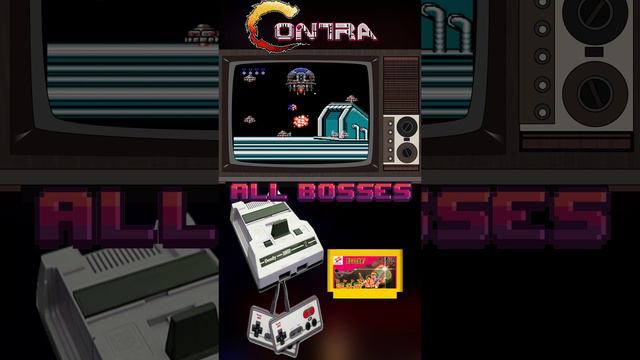 Contra - All bosses #shorts #nes #retro #platform #action #allboss.