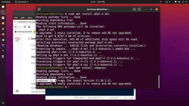 How to install Laravel latest version via composer on Ubuntu 20.04 LTS | in proper way