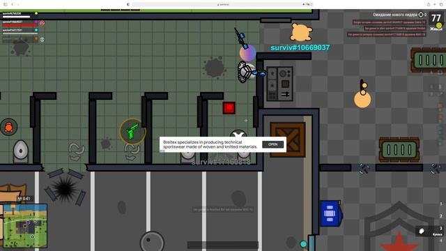 Играю в Survive.io C друзьями пытаемся взять топ 1