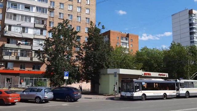 Поездка на автобусе Маз по маршруту 19к в городе Химки смотреть онлайн