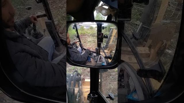 выкорчёвка леса  корчевателем собственного изготовления