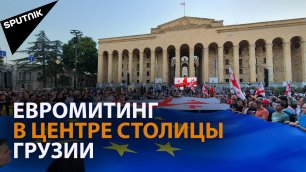 В центре Тбилиси собрались сторонники интеграции в ЕС