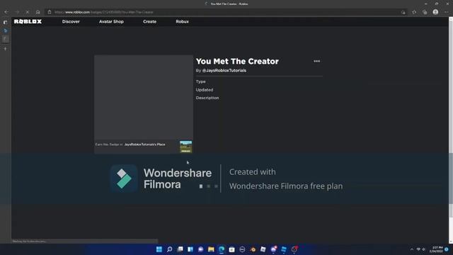 How To Make a You Met The Creator Badge In Roblox (Roblox Tutorial - 2022) смотреть онлайн
