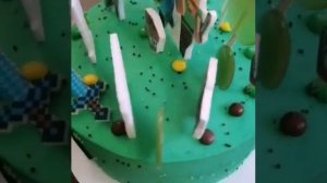 Торт майнкрафт, торт для мальчика