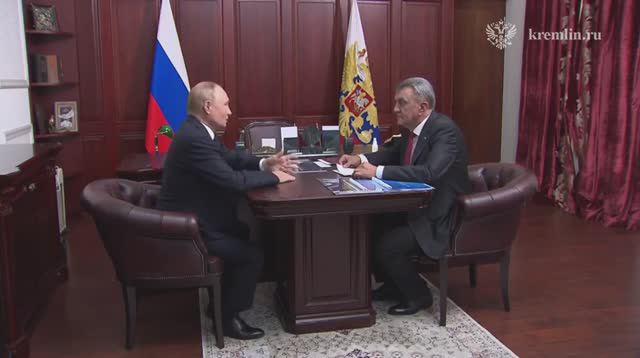 Владимир Путин. Рабочая встреча с главой Республики Северная Осетия – Алания 20 августа 2024 года.