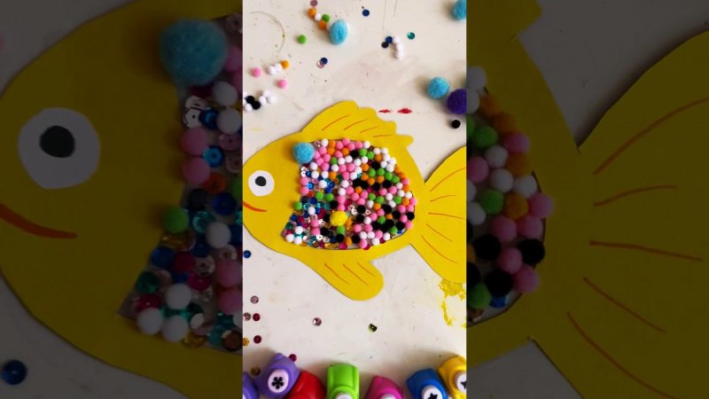 DIY voluminous craft fish #art #diy #subscribe #fish #arisha #forchildren #summer #nika #like