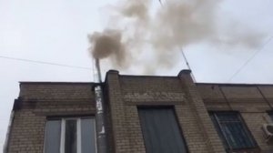 Пиролизный котел. Работа на покрышках.