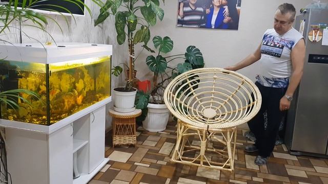 Кресло качалка плетёное "папасан "
