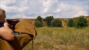СКС 7,62х39. Патрон с уменьшенной скоростью пули. 60, 100, 145 метров. Открытый прицел.