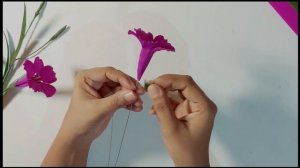 Paper flower making | Mexican Petunia | Crepe paper craft | Home décor | DIY