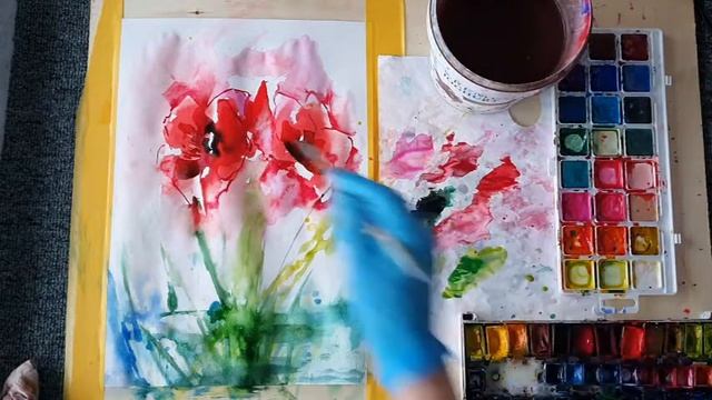 Как рисовать акварелью для начинающих от Марины Solothurn. Как нарисовать цветок  амарилис акварель смотреть онлайн