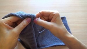 Сшивание плечевых скосов вязаных изделий швом "петля в петлю".