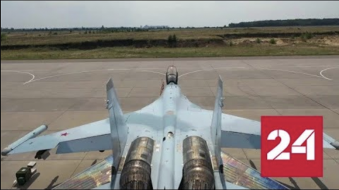 Минобороны показало работу экипажей истребителей Су-35С - Россия 24