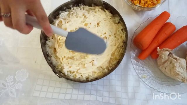 Слоённый салат яркий #топ любимых салатиков