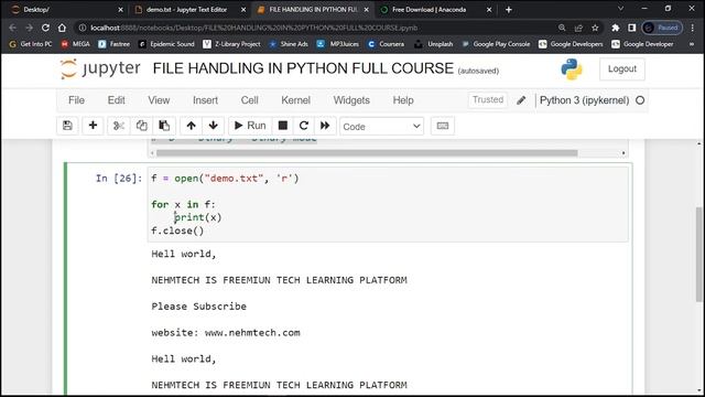 FILE HANDLING IN PYTHON || FULL COURSE 2023