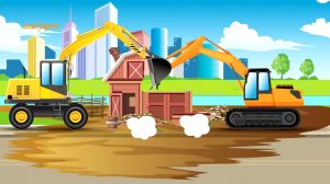 Мультики про машинки. Машинки. Экскаватор. Самосвал. Машины для детей.