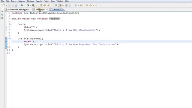 CONSTRUCTOR CHAINING IN JAVA EXAMPLE DEMO смотреть онлайн