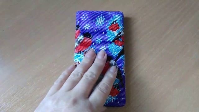 Синички.Зима.Чехол для очков ,телефона из бисера смотреть онлайн