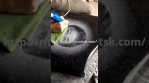 Нанесение рисунка на гранит, ручным способом