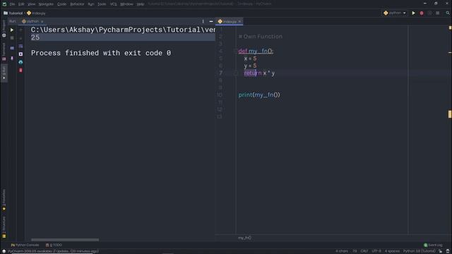 Creating Own Functions - Python Complete Tutorial Series - 20