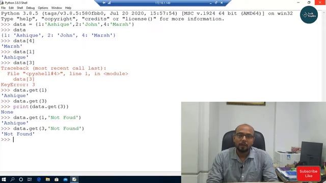 #10 Python Tutorial for Beginners | Dictionary in Python | #dictionaryinpython