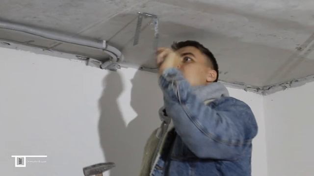 Как правильно крепить каркас потолка из гипсокартона, к монолитному основанию. смотреть онлайн