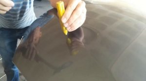 Рихтовка капота, без краски Mitsubishi Lancer Sportback. Repair body car