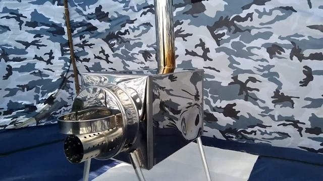 Усиление палатки автомат и тест печки