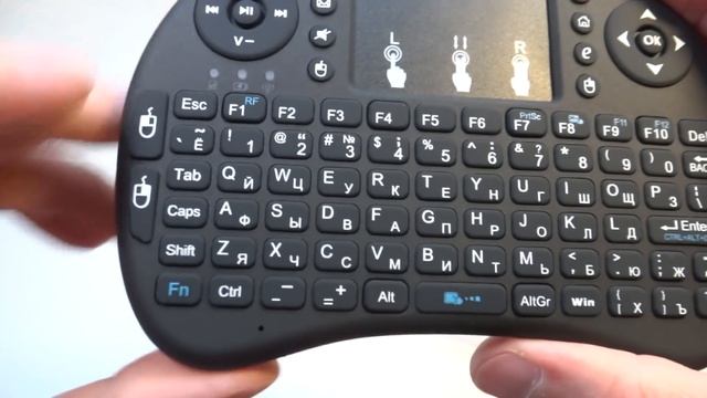 Беспроводная мини клавиатура с тачпадом, посылка из Китая смотреть онлайн