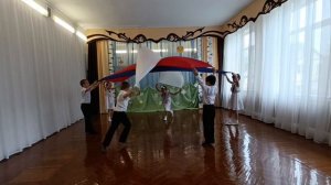 Танец с полотнами "О,моя Россия"