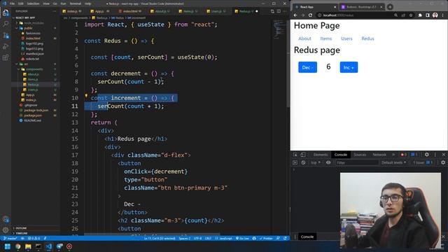 React JS 15-dars, React Hook useReduser haqida смотреть онлайн