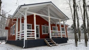 Дом из Термобруса для большой семьи. Уютный дом в стиле минимализма (130m²)