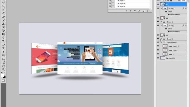 3D Website Display Photoshop Action смотреть онлайн