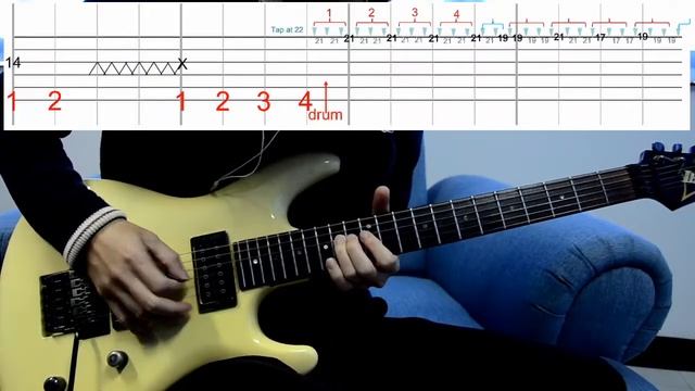 How to play #1/5 Surfing with the Alien - Joe Satriani - beat-based Tab played with Metronome смотреть онлайн