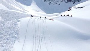 Команда по мотокроссу и эндуро DRC на сноубайках в Архызе. Snowbike in Russia. SnowBikeZone. Arkhyz