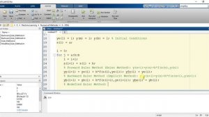 7.3| Modified Euler, Backward Euler, Forward Euler VS Exact Solution       Solving ODE Using MATLAB