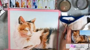 Paint #WithMe this Calico Cat with Watercolors