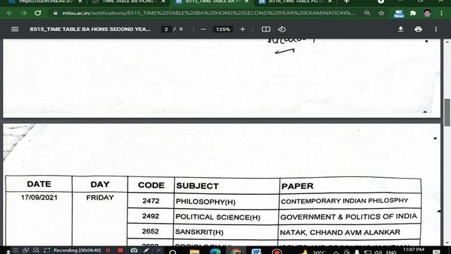MLSU EXAMINATION TIME TABLE 2021 ! MLSU EXAM LATEST UPDATE