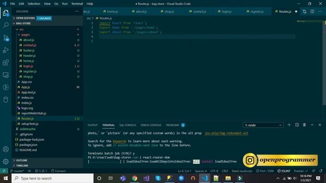 React Ecommerce Project - React Routing - Part 2