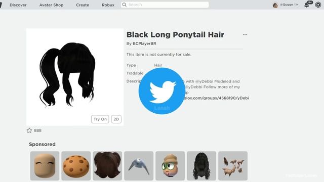 NEW FREE CUTE ROBLOX HAIR ?? BLACK LONG PONYTAIL HAIR смотреть онлайн