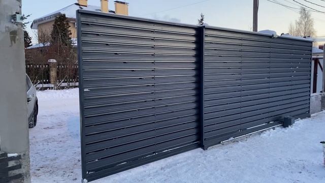 Ворота откатные телескопические