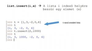 Python listák és metódusaik