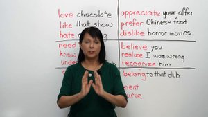 STATIVE VERBS in English