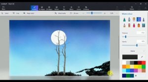 How to paint beautiful scenery in ms paint 3d | ms paint 3d tutorial | ms paint 3d | scenery drawin