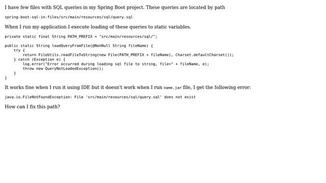 Spring Boot: can't load file from resources смотреть онлайн