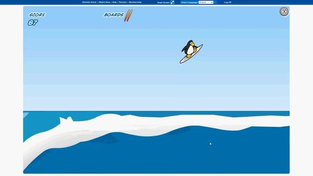 how to get the silver surf board & do a huge jump on club penguin смотреть онлайн