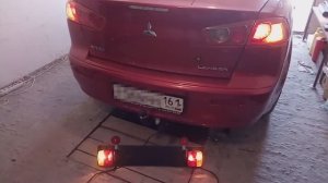 Установка фаркопа на Mitsubishi Lancer X 2009г. в компании Фаркоп161. Leader-plus