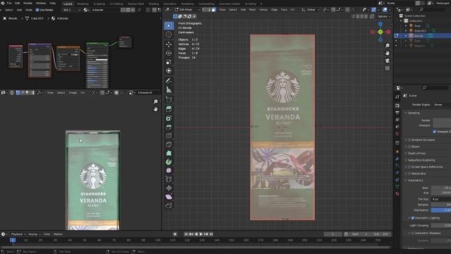 Пачки кофе в 3Д | Speed Modeling In Blender — packs of coffee