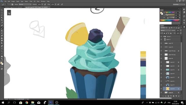 Процесс рисования food-иллюстрации в Photoshop - лекция Елизаветы Парфеновой смотреть онлайн